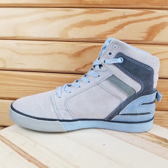 RARE TWEAK Sneakers Suede/Leather Lace-up Unisex Men's 8 / Women's 9.5 Blue Gray - Picture 10 of 11